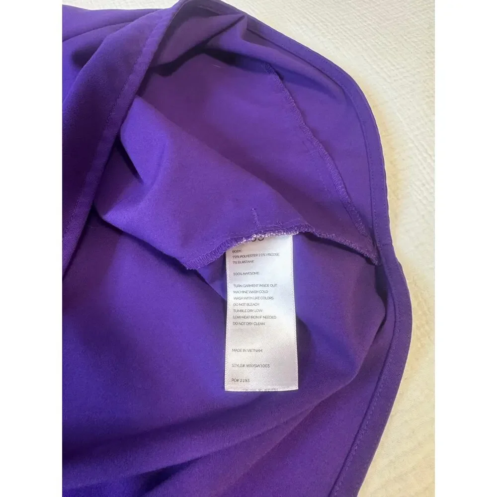 FIGS Rafaela Oversized Scrub Top Digital Grape Purple Women's XL Retired Rare LE - Picture 14 of 15